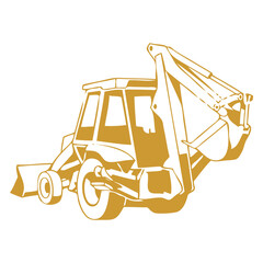 Naklejka premium backhoe loader Icon_1