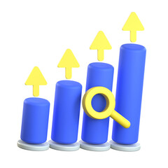 Chart 3D Icon Colorful Style