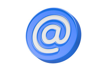 at email icon 3d rendering blue color