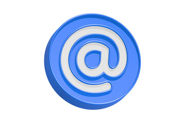 at email icon 3d rendering blue color