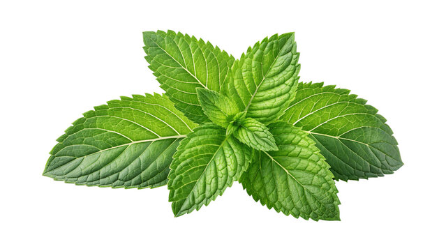 fresh mint leaves herb isolated on transparent background PNG