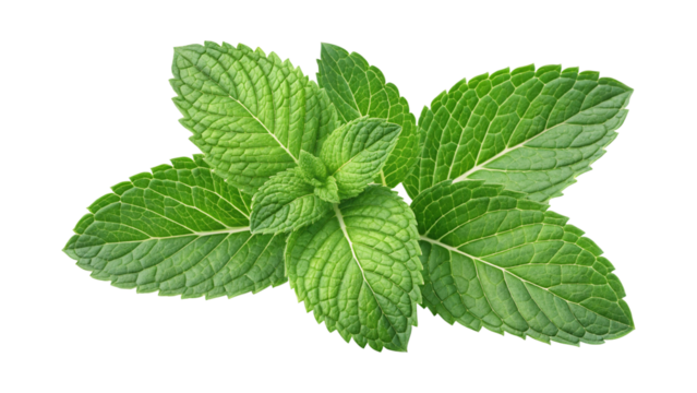mint leaves garden fresh green herb isolated transparent background PNG