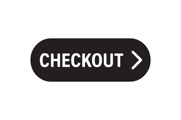 Fototapeta premium Checkout button silhouette vector art illustration on white background