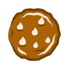 Vector color icon for Chocolate cookie