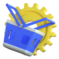 Shopping Configuration 3D Icon Colorful Style