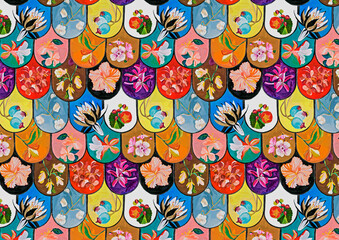 Naklejka premium Brand Design Digital Allover And Motif 