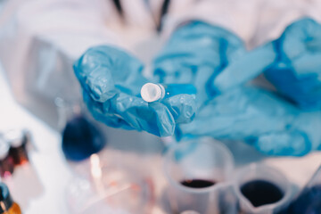 Modern Empty Science Laboratory With Microscopes, Test Tubes And Other Laboratory Equipments