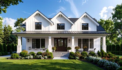 Obraz premium Modern farmhouse exterior