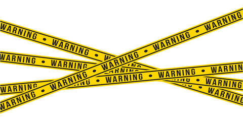 Warning tapes isolated on white background. Warning tape, danger tape, caution tape, under construction tape. Vector illustration in eps 10.