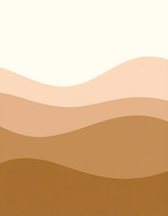 Abstract wavy background in warm earthy tones, ideal for minimalist designs, nature themes, or organic product branding.