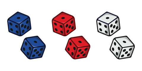 a collection of a pair of dice