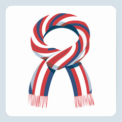 Obraz premium Cozy Striped Scarf, Stylish Festive Comfort