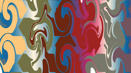 Abstract floral pattern with a seamless, intricate design