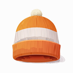 Warm Striped Beanie, Charming Winter Holiday Apparel