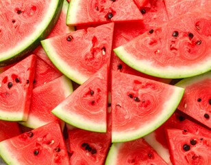 Slices of watermelon, Ai generate, Ai generative