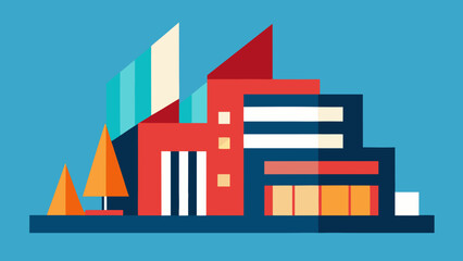 vector illustration of a modern building