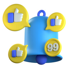 Alert and Reminder 3D Icon Colorful Design