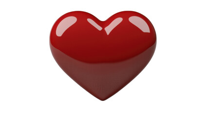 Obraz premium A single heart shaped speech box 3d render icon isolated on white background 