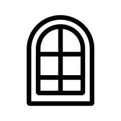 Window icon. Rounded icon on white background