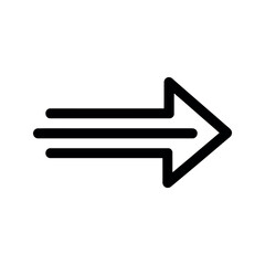 Arrow icon on white background. Forward icon