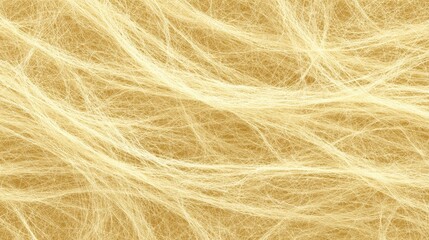 Fototapeta premium Close-up texture of intertwined, fine, golden fibers creating a soft, abstract pattern.