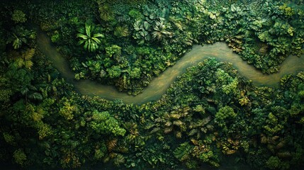 Lush green jungle path