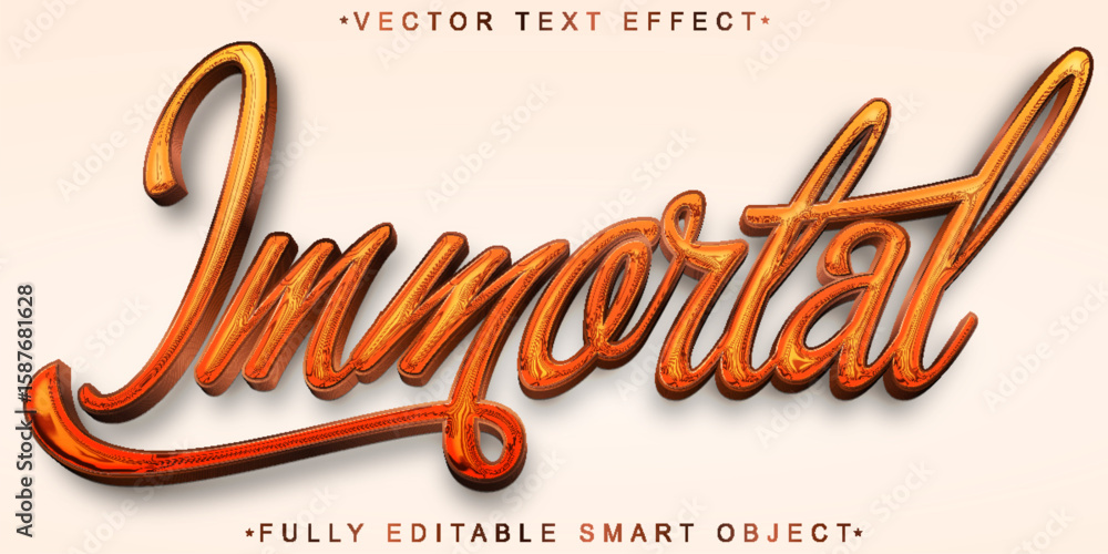 Poster eternal immortal timeless myth legendary powerful style design vector fully editable smart object te