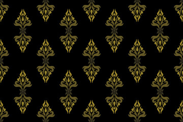 seamless Thai style damask pattern