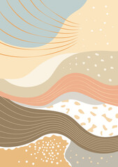 Psychedelic liquid abstraction. Scandinavian style of painting with geometric elements of texture. © Andrey KENO