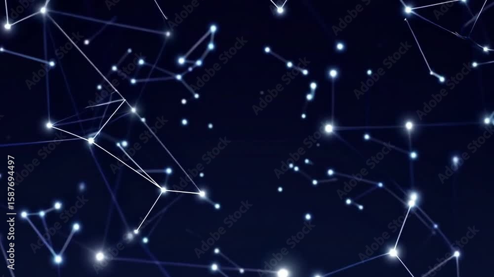 Poster an artistic depiction of a network of glowing lights. this stunning image is suggestive of connectio