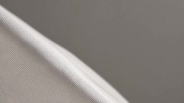 Close-up image showing the texture of white cotton fabric with a neutral background