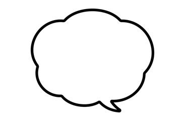 Vector illustration of a lively cartoon speech bubble