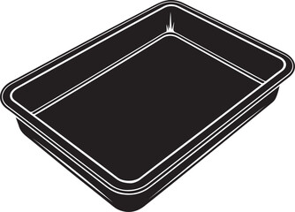 Black baking tray with white outlines baking sheet cooking