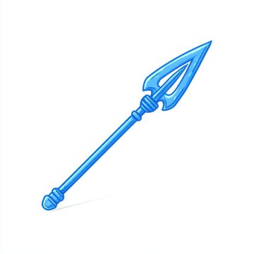 Fototapeta Pixel Art Light Blue Spear Illustration