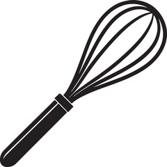 Black kitchen whisk utensil silhouette cooking baking
