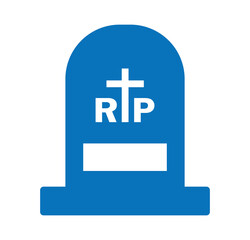 Tombstone icon vector. Set of grave vector icons. Rip grave outline vector icon. Gravestone or memorial icon. Vector illustration. 