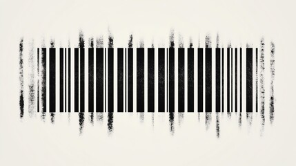Distressed Barcode with Grunge Texture – Abstract Tech Element for Branding & Conceptual Art