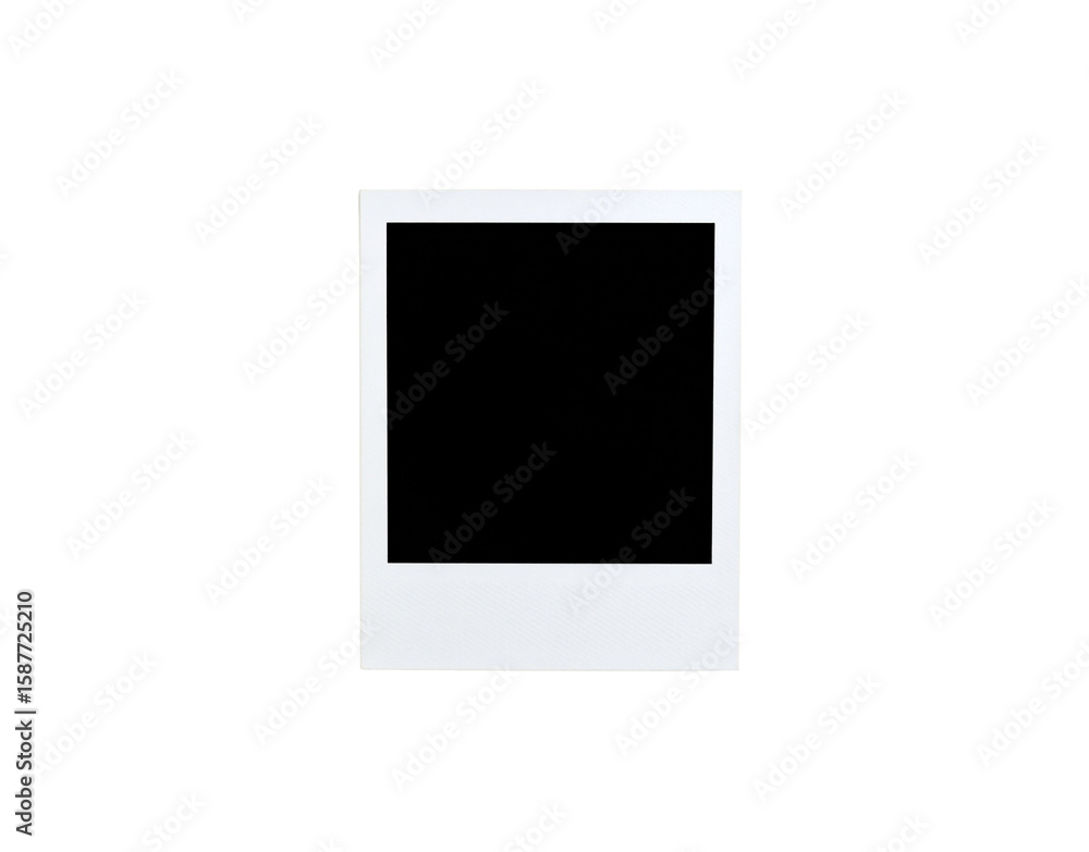 Aufkleber vintagestyle blank polaroid photo frame with a classic white border and empty space for an image.