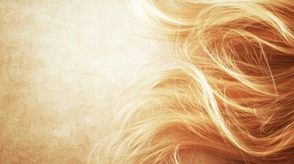 Golden blonde wavy hair close up