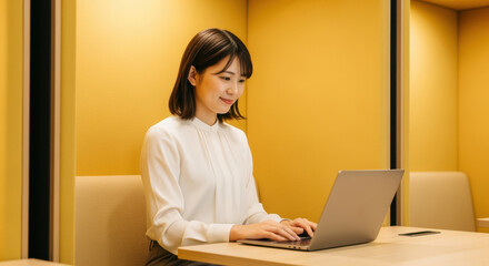 オフィスで仕事をする女性