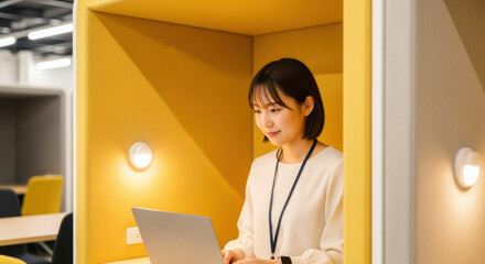 オフィスで仕事をする女性