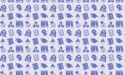Cute educational vector pattern. Ideal for school-themed projects, children's books, website backgrounds, and student materials. Easy to use and tileable.