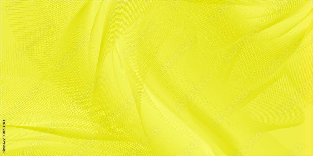 Poster abstract design with flowing wave-like patterns in various shades of yellow, the gradients create a 