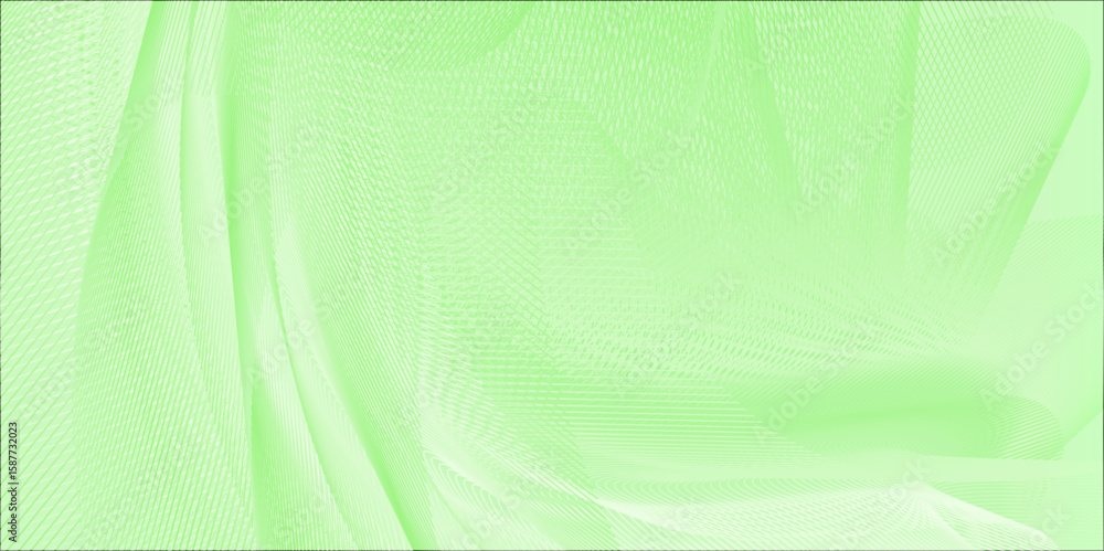 Poster abstract design with flowing wave-like patterns in various shades of green, the gradients create a s