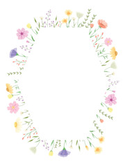 watercolor flowers frames
