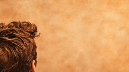 Curly brown hair back of head