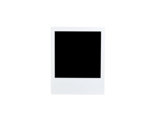 Classic white instant photo frame with a blank center and textured border 2.