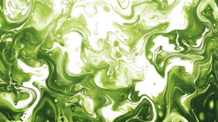 Abstract green white swirls