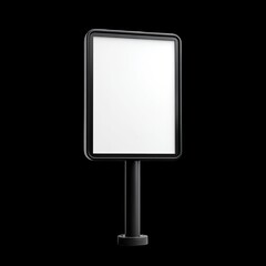 Obraz premium Empty Display Board on Black Background Ideal for Captivating Advertisements and Creative Marketing Presentations