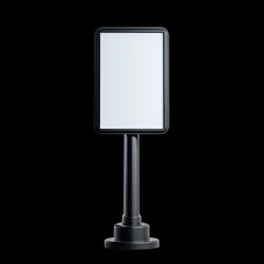 Blank Outdoor Advertising Billboard on a Black Background, Ready for Custom Messages or Promotions in Urban Environment